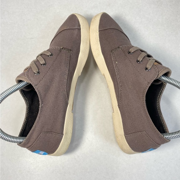 Toms Canvas Lace Up Casual Sneakers Ladies Brown/ Tan Shoes Sneakers; Women’s 7 - Picture 5 of 16